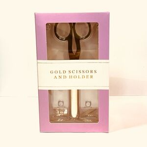 Gold Scissors & Stand Set for Home Office